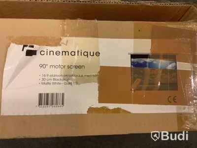 Projektorduk motordriven i kartong. 90 tum, Cinematique E Screen 90. 16-9