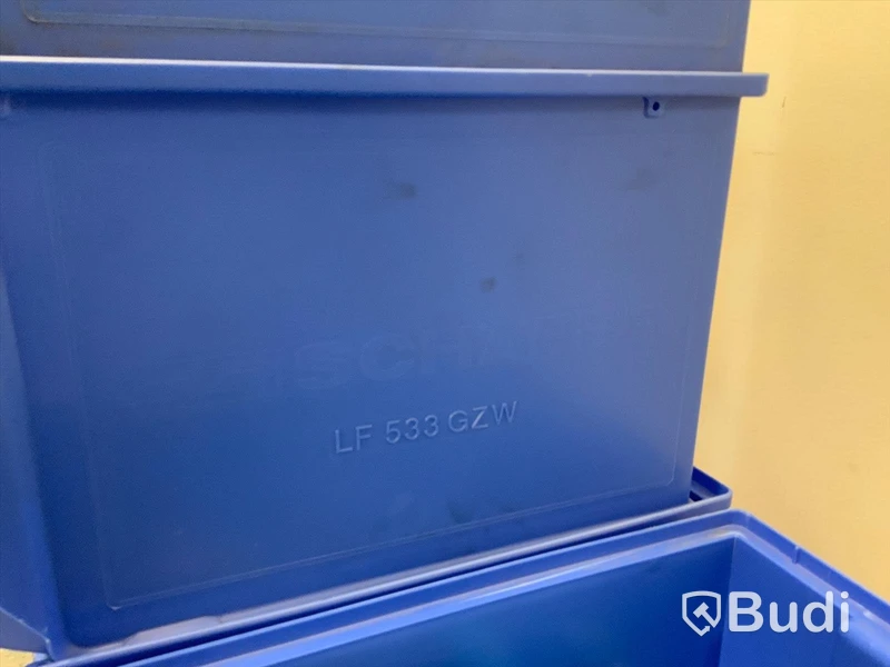 Stort parti plastförvaringlådor från Schäfer olika modeller.