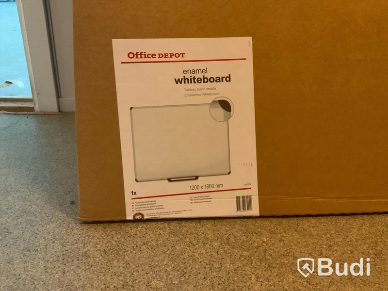 Whiteboard ny inplastad i kartong 1200x1800