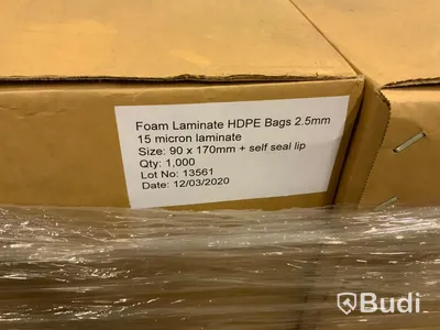 Pall med HDPE påsar för t.ex. mobiltelefoner med klisterremsa
