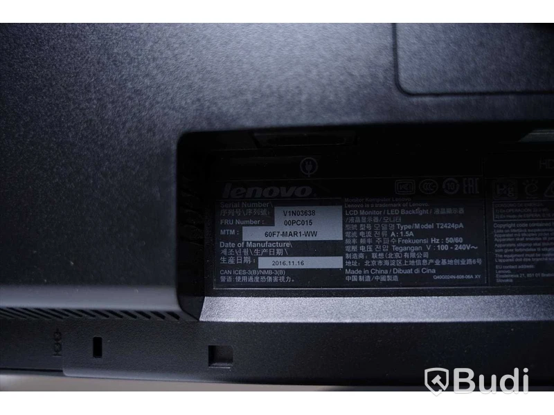 Datorskärmar 3st - Lenovo ThinkVision T24i-10, Lenovo ThinkVision T2424pA, Lenovo ThinkVision E24-10.
