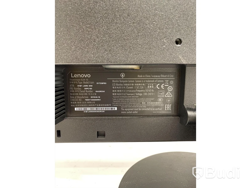 2 st Lenovo ThinkVision E24-10, 24” datorskärmar