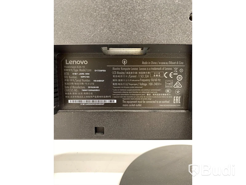 2 st Lenovo ThinkVision E24-10, 24” datorskärmar