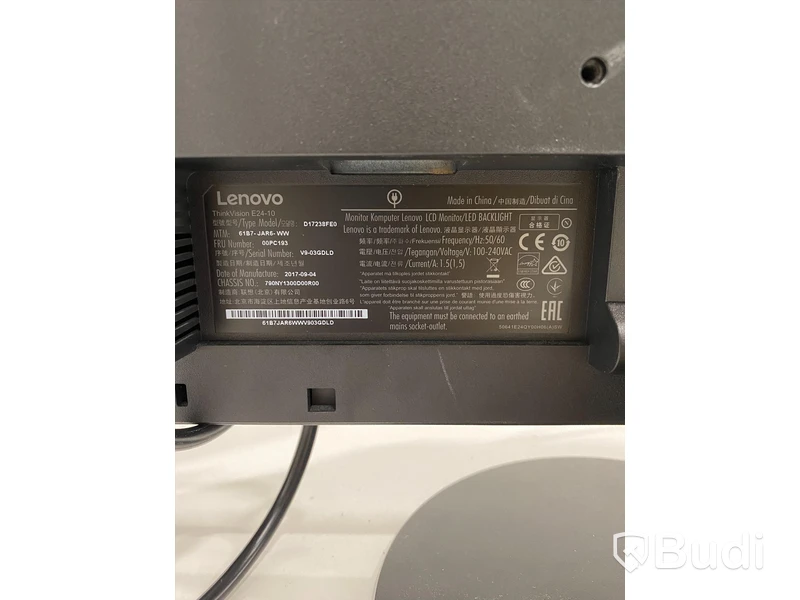 2 st Lenovo ThinkVision E24-10, 24” datorskärmar
