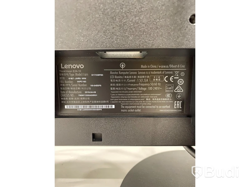 2 st Lenovo ThinkVision E24-10, 24” datorskärmar