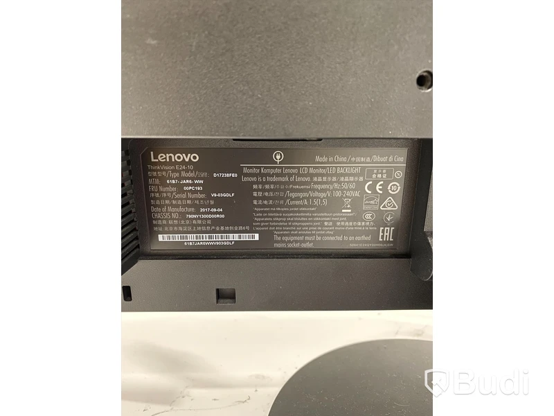 2 st Lenovo ThinkVision E24-10, 24” datorskärmar