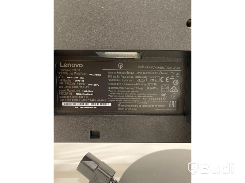 2 st Lenovo ThinkVision E24-10, 24” datorskärmar