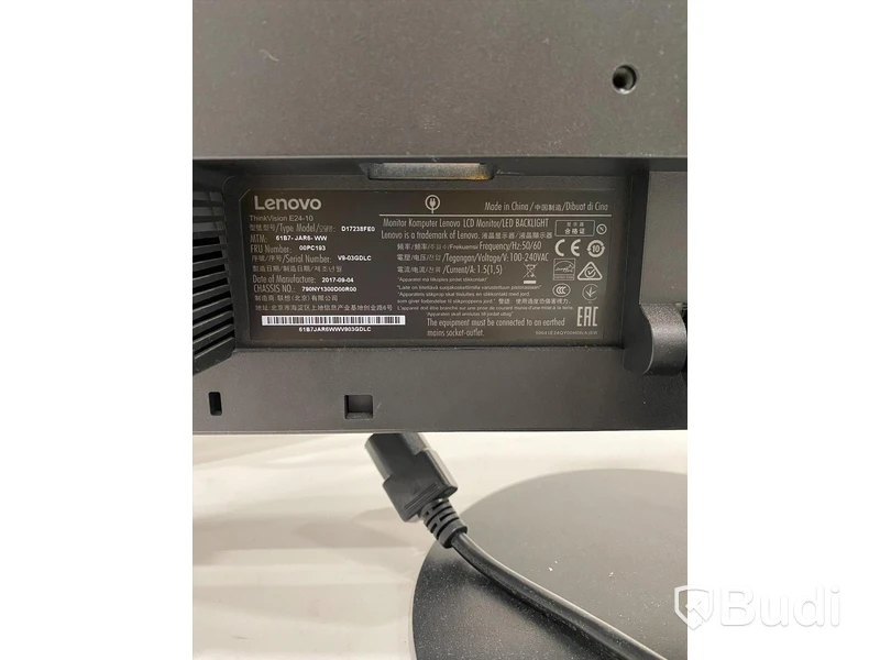 2 st Lenovo ThinkVision E24-10, 24” datorskärmar