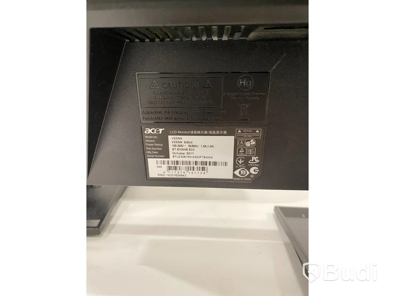 2 st Acer V223W EObd, 22” datorskärmar