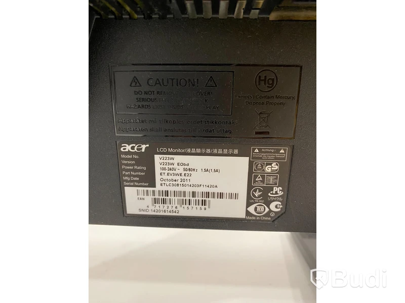 2 st Acer datorskärmar: V193 19” + V223W 22”