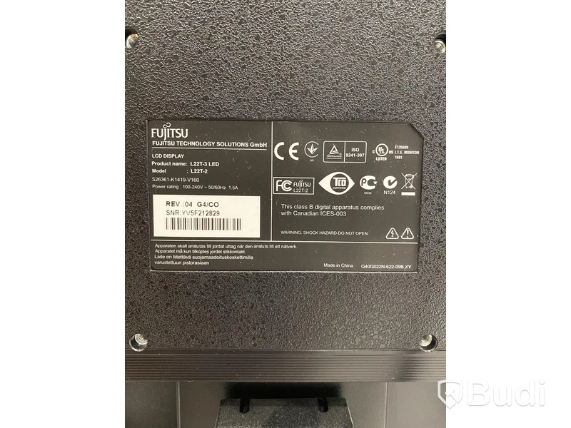 2 st Fujitsu L22T-3 LED, 21,5” skärmar