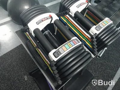 Reglerbara hantlar Power Block inklusive ställ