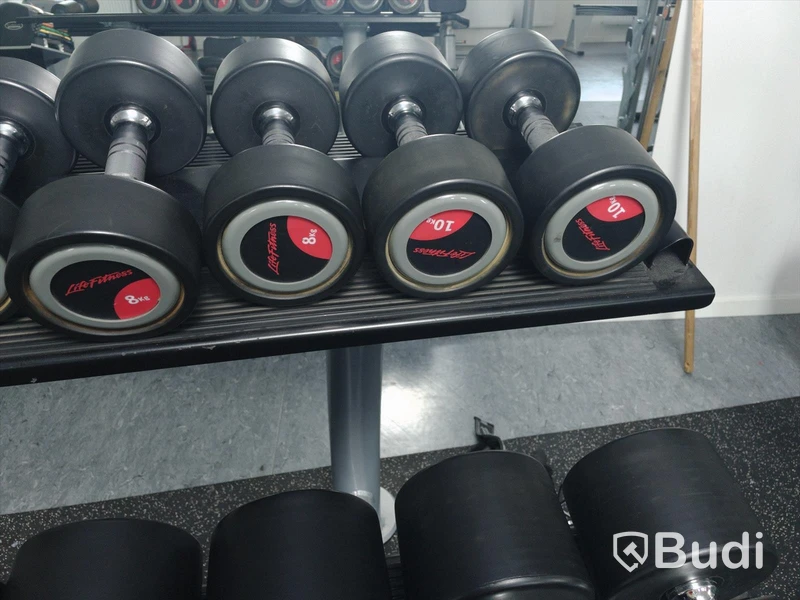 Life fitness hantlar med ställ 7 par
