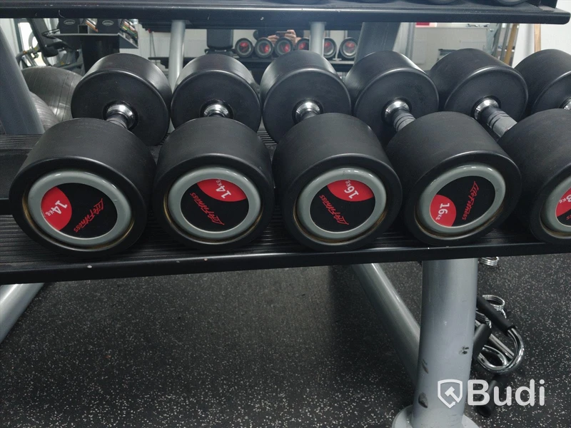 Life fitness hantlar med ställ 7 par