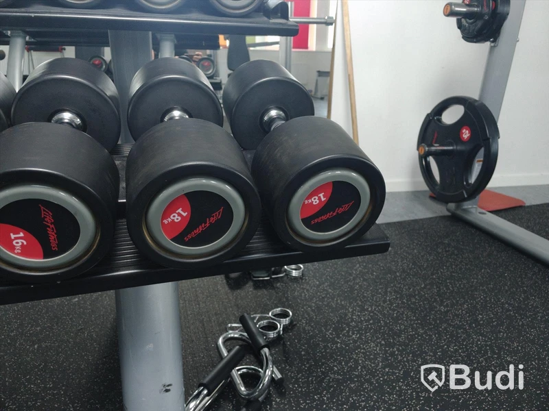 Life fitness hantlar med ställ 7 par