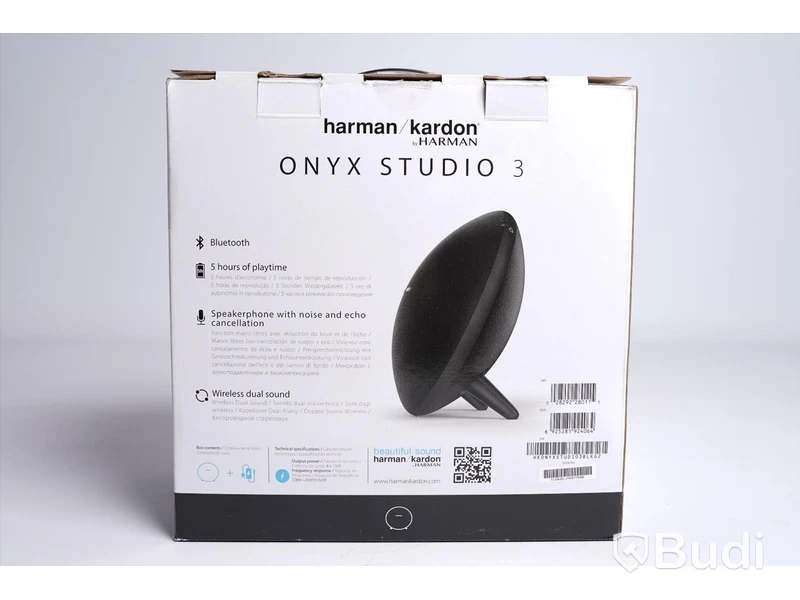 Trådlös högtalare - Onyx Studio 3, svart, Saknar sladd,  Harman/Kardon.