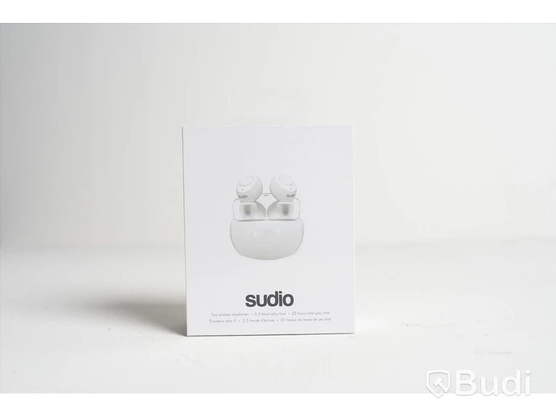Trådlösa hörlurar - Sudio Tolv R (vit). Ny, Obruten förpackning.