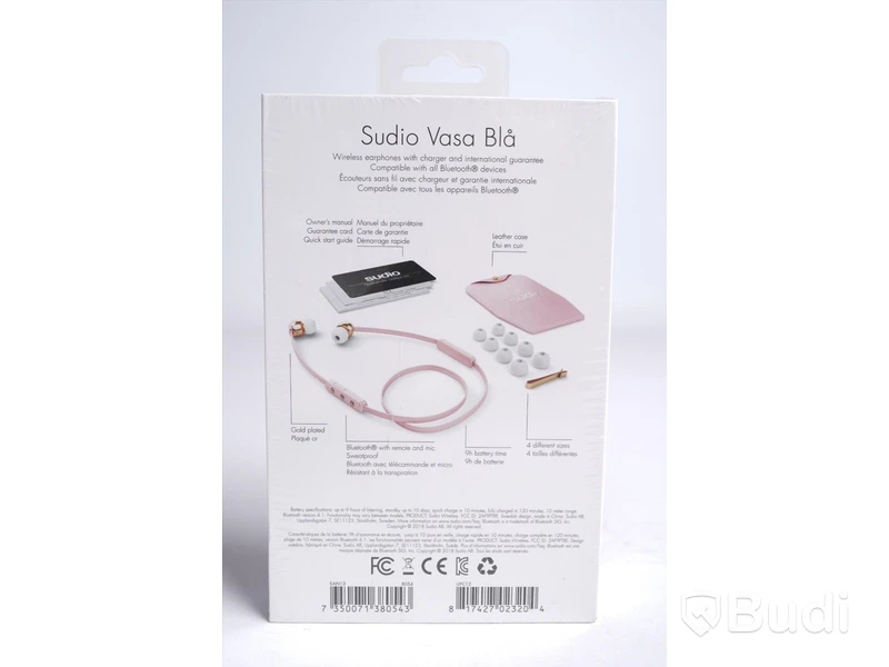 Trådlösa hörlurar 2st - Sudio, Vasa blå, rosa. Ny, Obruten förpackning.