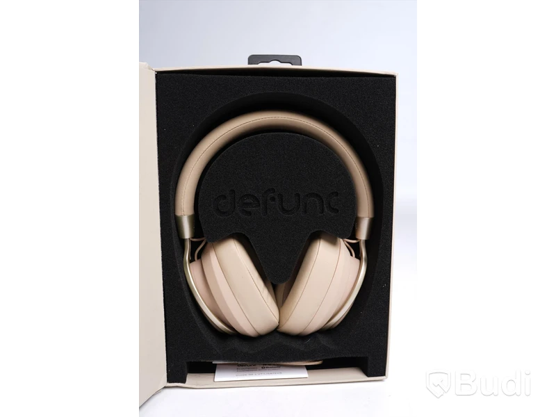 Trådlösa hörlurar - Defunc, MUTE, beige, saknar USB-sladd.