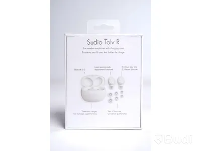 Trådlösa hörlurar - Sudio, TOLV R, vita, Ny, Obruten förpackning.