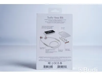 Trådlösa hörlurar 2 st - Sudio Vasa blå (vit). Ny, Obruten förpackning.