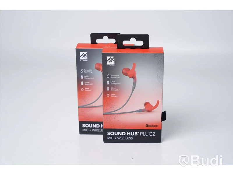 2 st trådlösa Hörlurar, Sound Hub Plugz wireless, Obruten förpackning, Ny