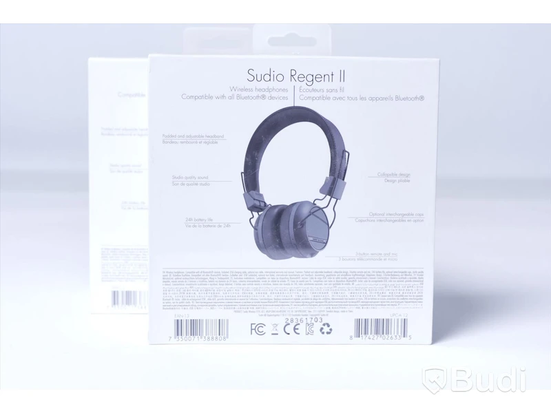 2 st Trådlösa hörlurar. Sudio Regent II. Ny - Obruten förpackning. (Nypris 895 kr)