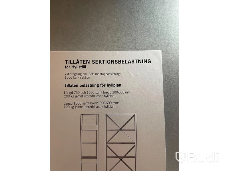 Lagerhyllor 5st dubbelsektioner EAB
