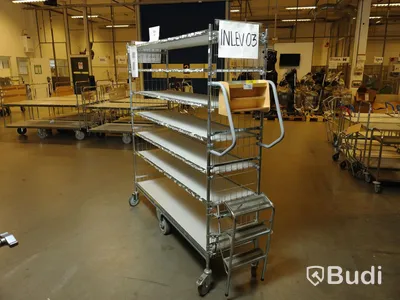 Rullvagn, lagervagn. Stor modell med 7 hyllplan