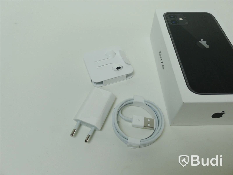 Iphone 11, 64 GB med tillbehör 100 procent batterihälsa