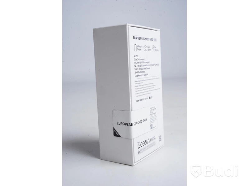 Samsung Galaxy A40, 64 GB, Black, Ny, Obruten förpackning.