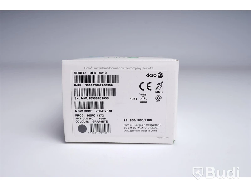 Mobiltelefon- Doro 1372, Ny, Obruten förpackning.