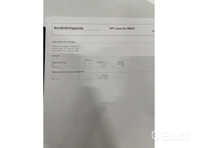 HP Laserjet Enterprise M605, funktionstestad, OBS! Ink ny tonerkasett i obruten förpackning. se extrabilder för status