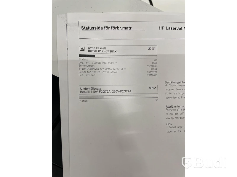 HP Laserjet Enterprise M605, funktionstestad, OBS! Ink ny tonerkasett i obruten förpackning. se extrabilder för status