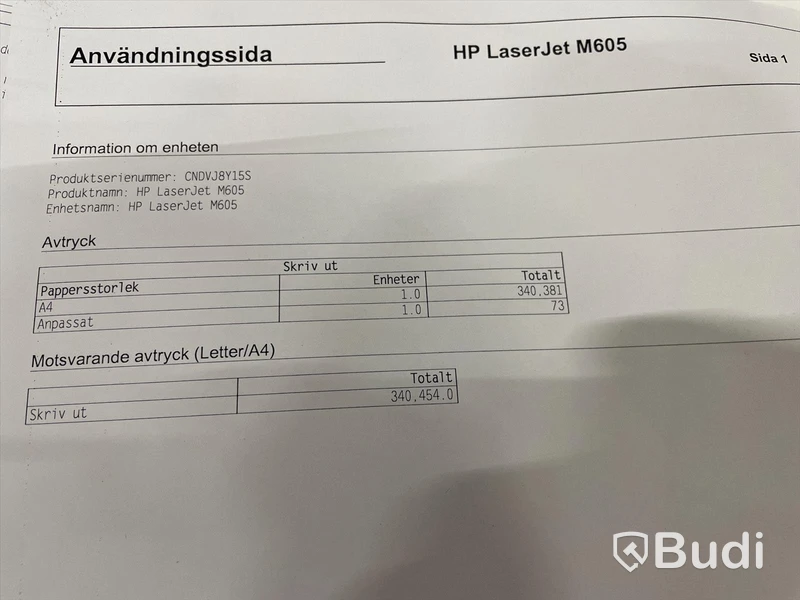 HP Laserjet Enterprise M605, funktionstestad, OBS! Ink ny tonerkasett i obruten förpackning. se extrabilder för status