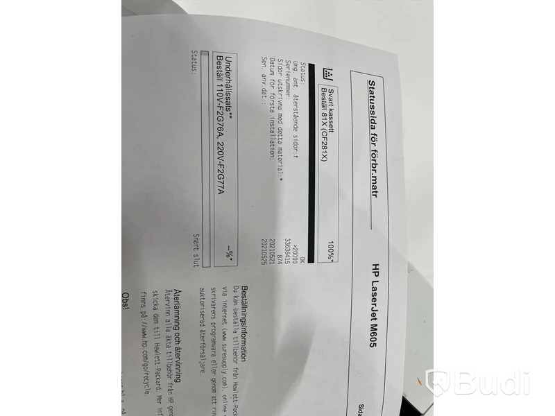 HP Laserjet Enterprise M605, funktionstestad, OBS! Ink ny tonerkasett i obruten förpackning. se extrabilder för status
