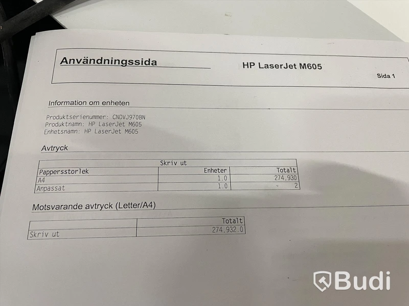 HP Laserjet Enterprise M605, funktionstestad, OBS! Ink ny tonerkasett i obruten förpackning. se extrabilder för status