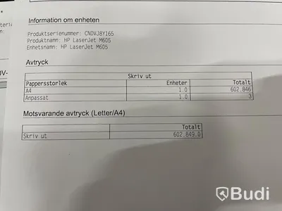 HP Laserjet Enterprise M605, funktionstestad, OBS! Ink ny tonerkasett i obruten förpackning. se extrabilder för status