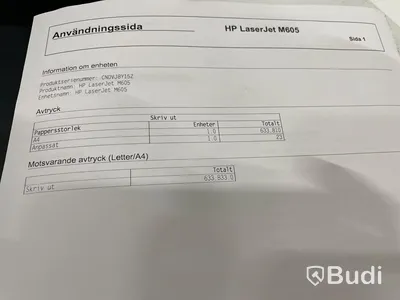 HP Laserjet Enterprise M605, funktionstestad, OBS! Ink ny tonerkasett i obruten förpackning. se extrabilder för status
