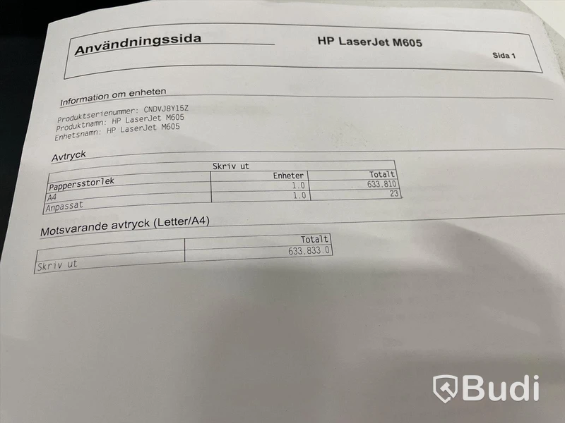 HP Laserjet Enterprise M605, funktionstestad, OBS! Ink ny tonerkasett i obruten förpackning. se extrabilder för status