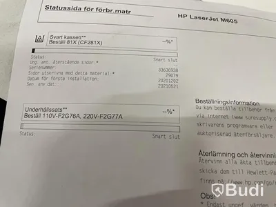 HP Laserjet Enterprise M605, funktionstestad, OBS! Ink ny tonerkasett i obruten förpackning. se extrabilder för status