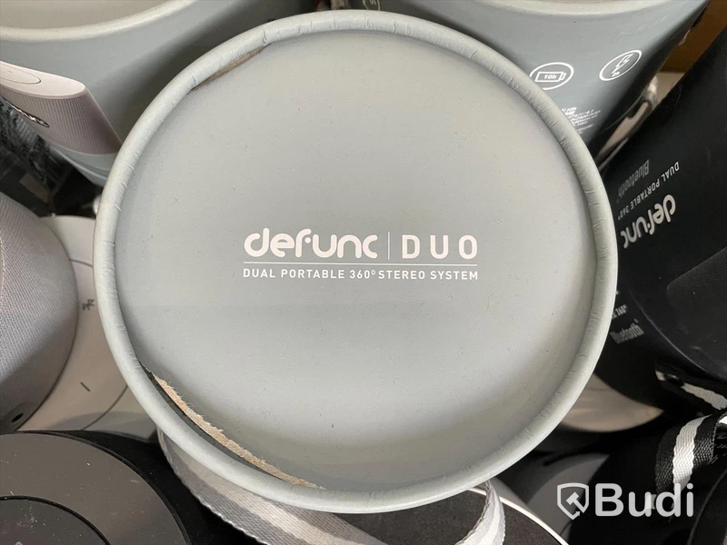 Trådlös högtalare - ca 20 par, Defunk, duo (dual portable 360 stereo system). Returer/reklamationer, ej funktionstestade.