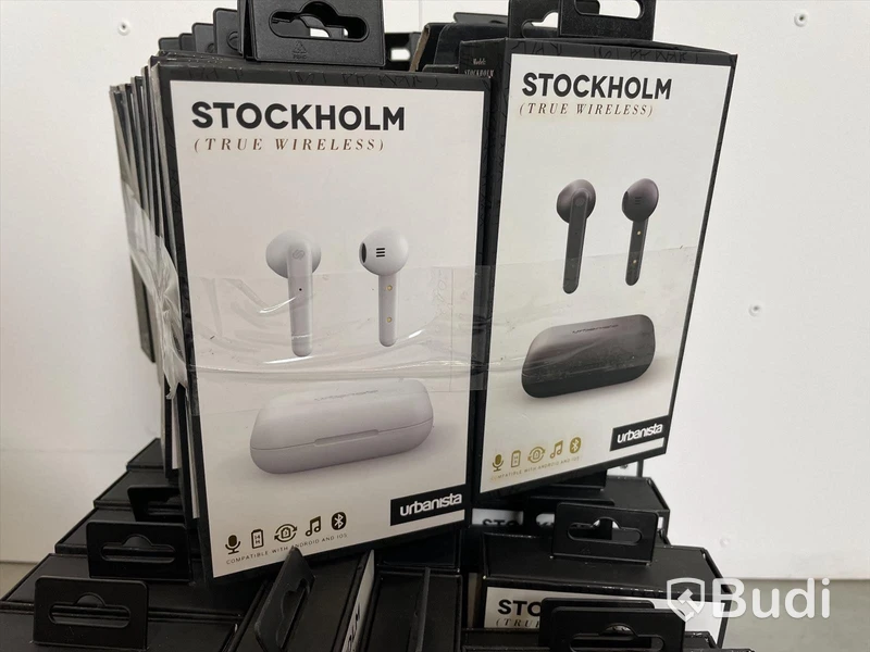 Trådlösa hörlurar - ca 80 st, Urbanista, Stockholm, duo. Returer/reklamationer, ej funktionstestade.