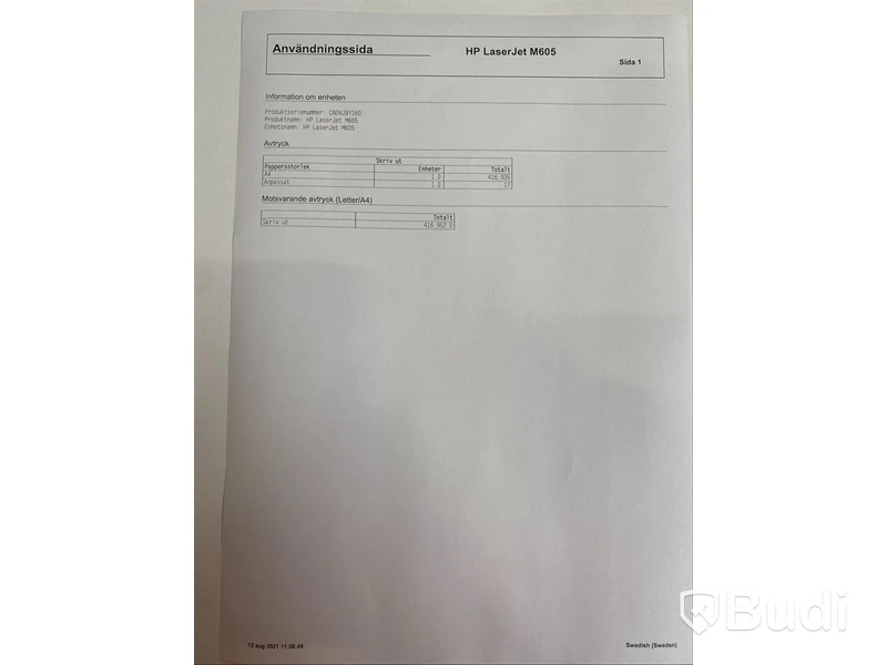 HP Laserjet Enterprise M605, funktionstestad, OBS! Ink ny tonerkasett i obruten förpackning. Se extrabilder för status