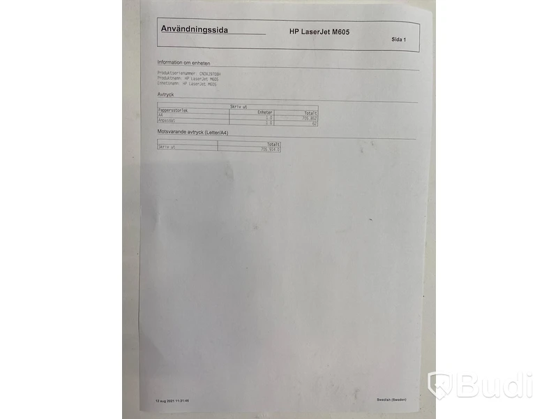 HP Laserjet Enterprise M605, funktionstestad, OBS! Ink ny tonerkasett i obruten förpackning. Se extrabilder för status