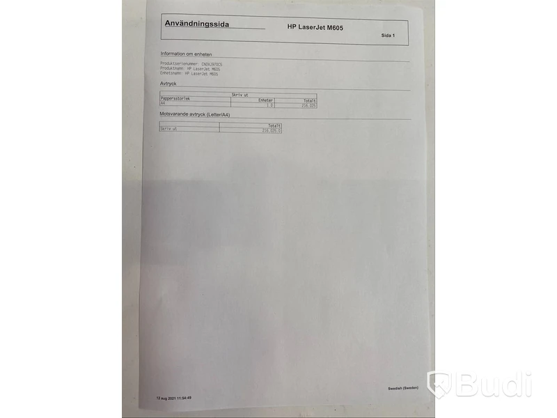 HP Laserjet Enterprise M605, funktionstestad, OBS! Ink ny tonerkasett i obruten förpackning. Se extrabilder för status