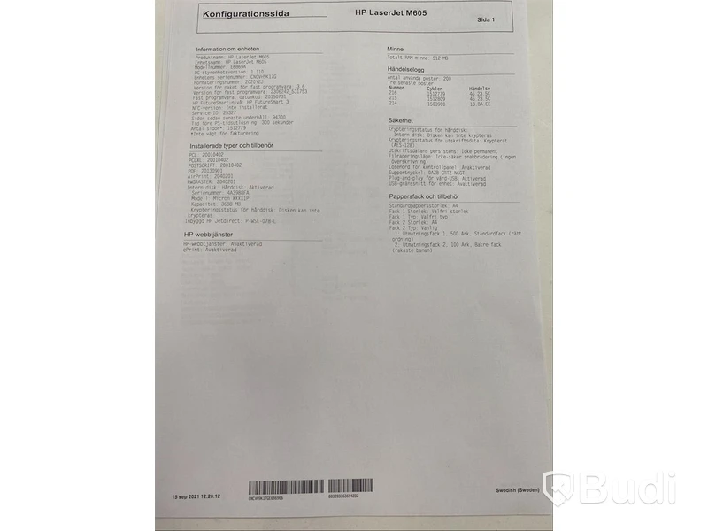 HP Laserjet Enterprise M605, funktionstestad, OBS! Ink ny tonerkasett i obruten förpackning. Se extrabilder för status
