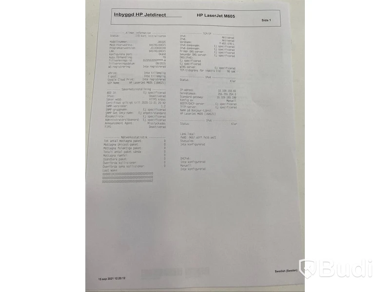 HP Laserjet Enterprise M605, funktionstestad, OBS! Ink ny tonerkasett i obruten förpackning. Se extrabilder för status