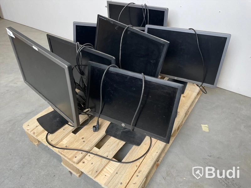 Datorskärm - 7 st, Lenovo och LG. Bruksslitage, ej funktionstestade.