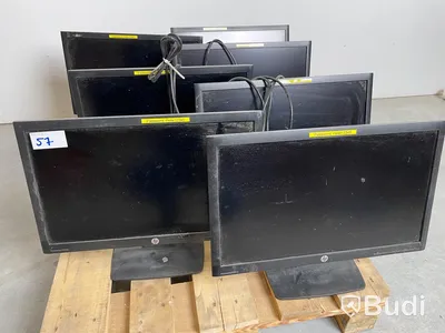 Datorskärm - 7 st, HP, Prodisplay P220VA. Bruksslitage, ej funktionstestad.